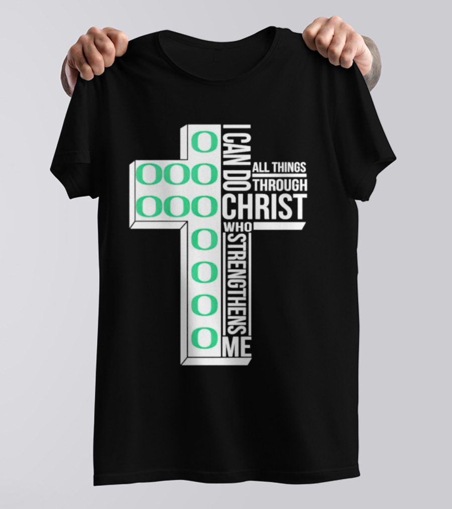 Ole Miss Rebels I Can Do All Things Through Christ Who Strengthens Me Cross Shirt
