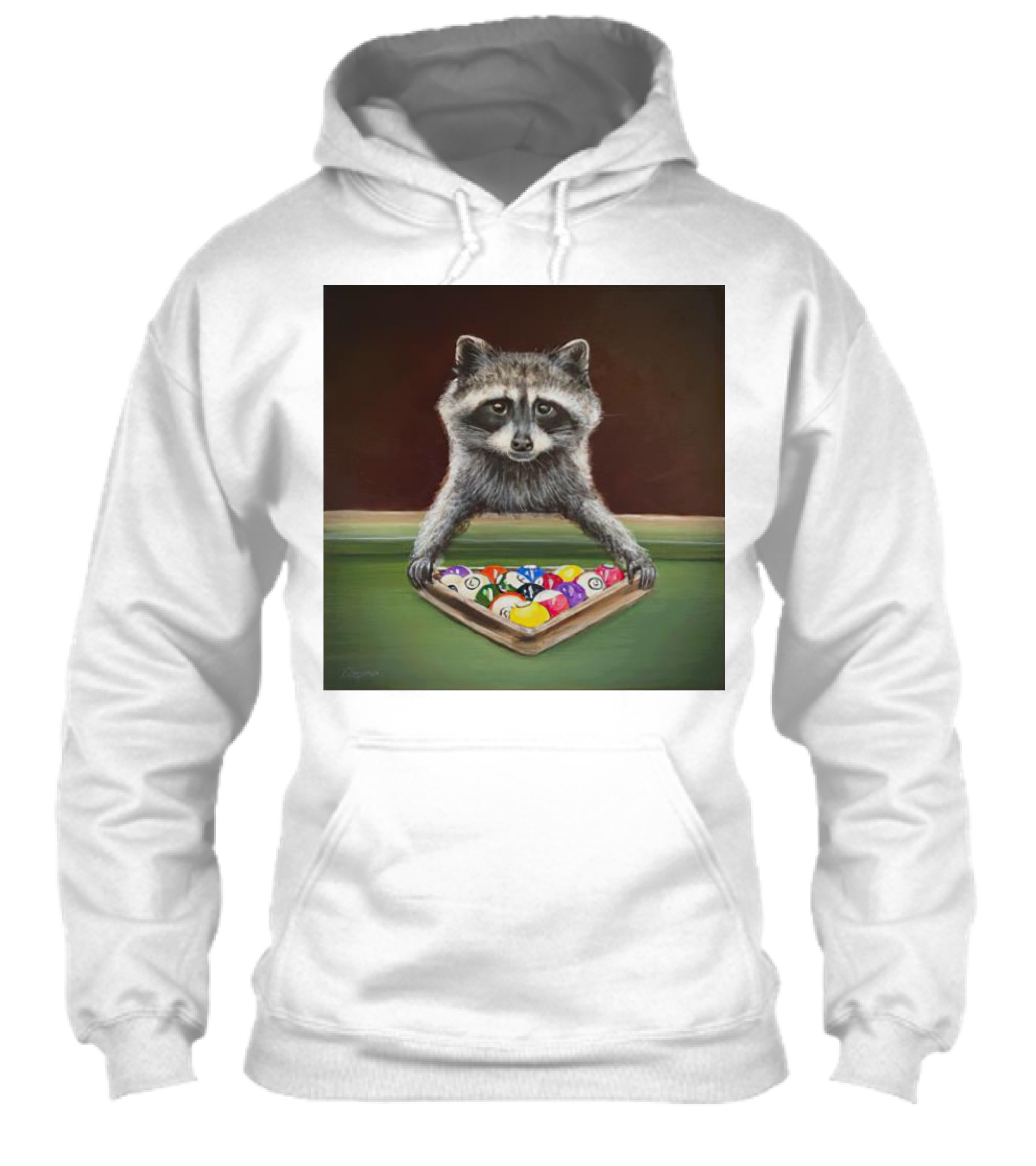 Raccoon Racking Billiard Balls Pool Table Setup Shirt