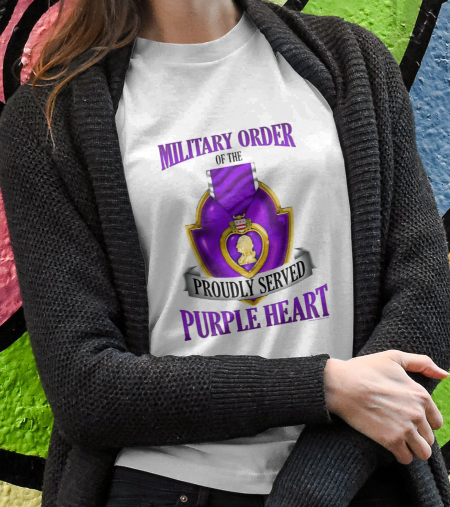 Military Order Of The Proudly Served Purple Heart Honor Emblem Shirt