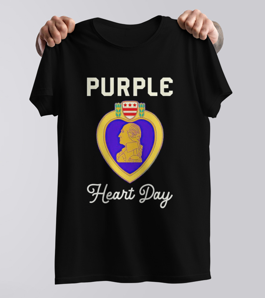 Real Heroes Wear Purple Heart Day Shirt