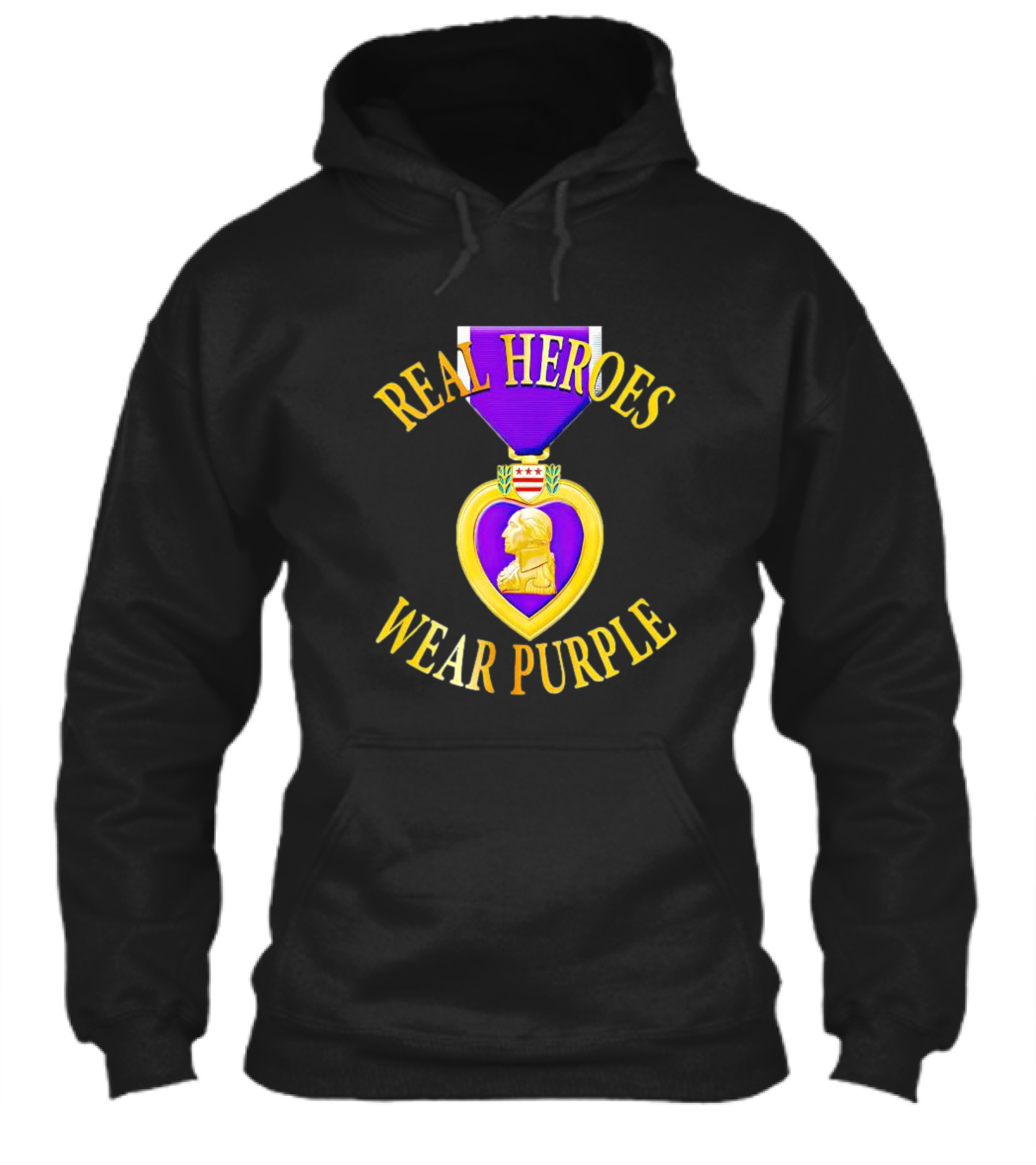 Real Heroes Wear Purple Heart Day Shirt