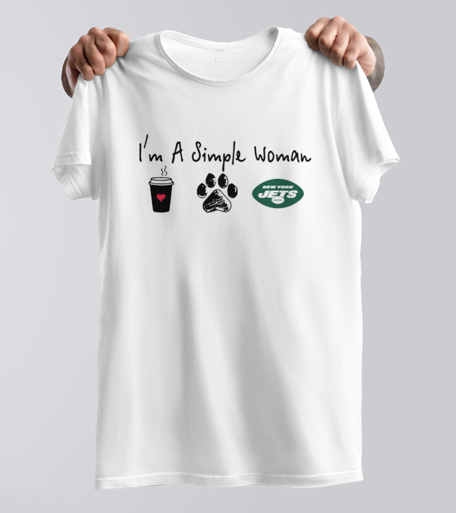Im A Simple Woman I Like Coffee Paw And Carolina Panthers Shirt