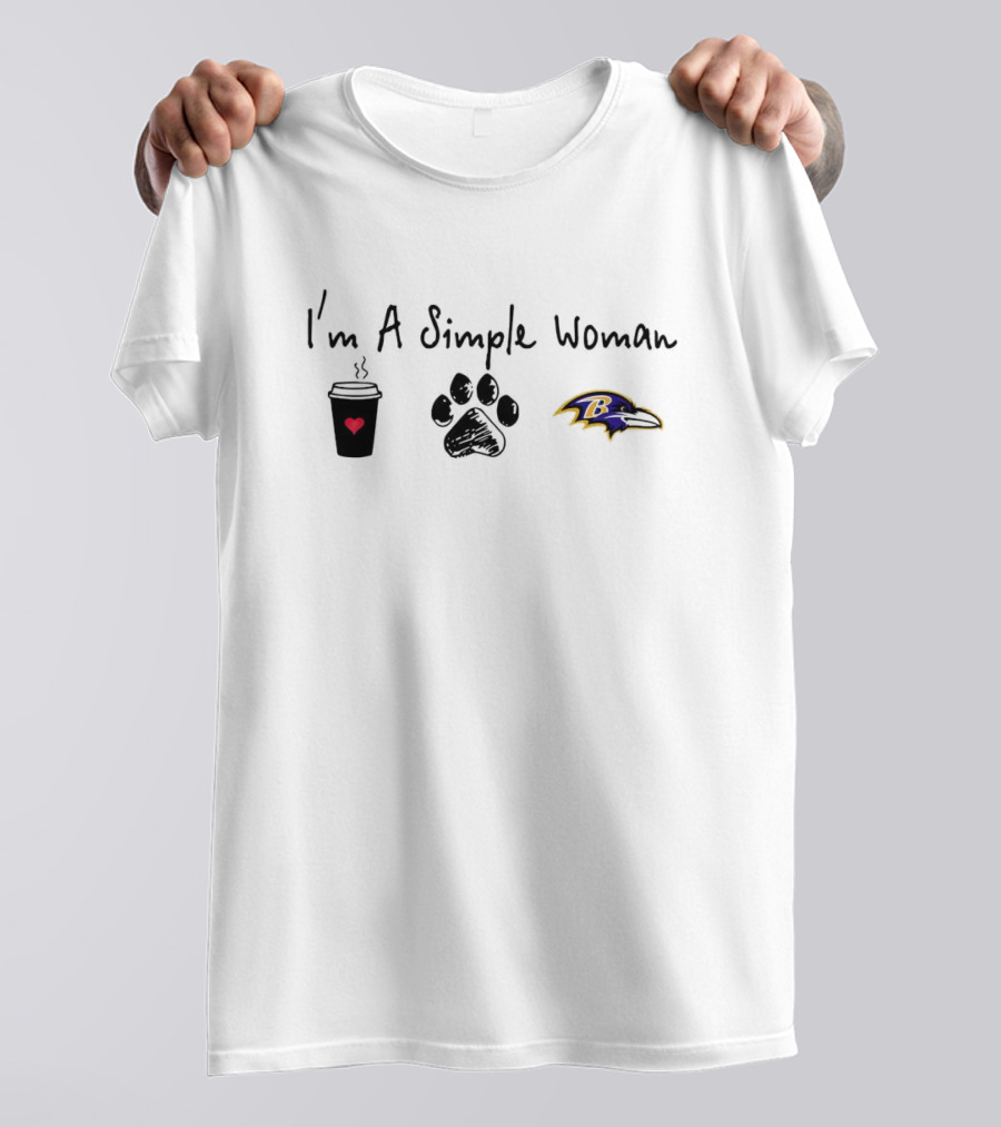 Im A Simple Woman I Like Coffee Paw And Miami Marlins Shirt