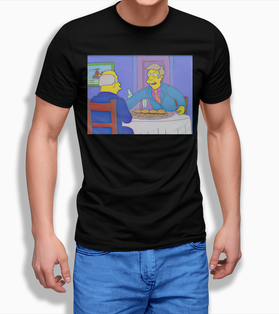 Simpsons Steamed Hams Principal Skinner And Superintendent Chalmers Tea Party Shirt