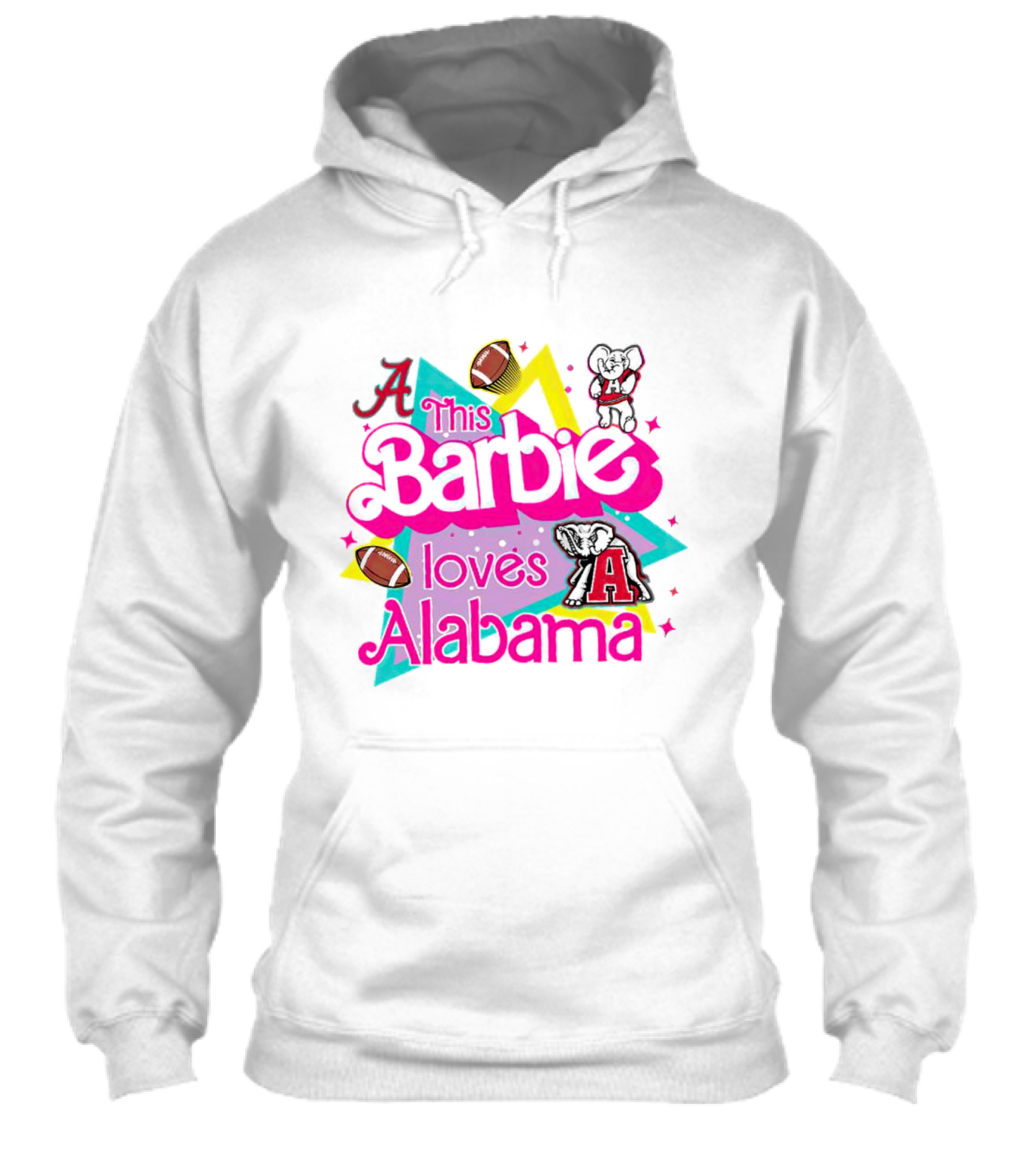 This Barbie Loves Alabama Football And Crimson Tide Fan Elephants Shirt