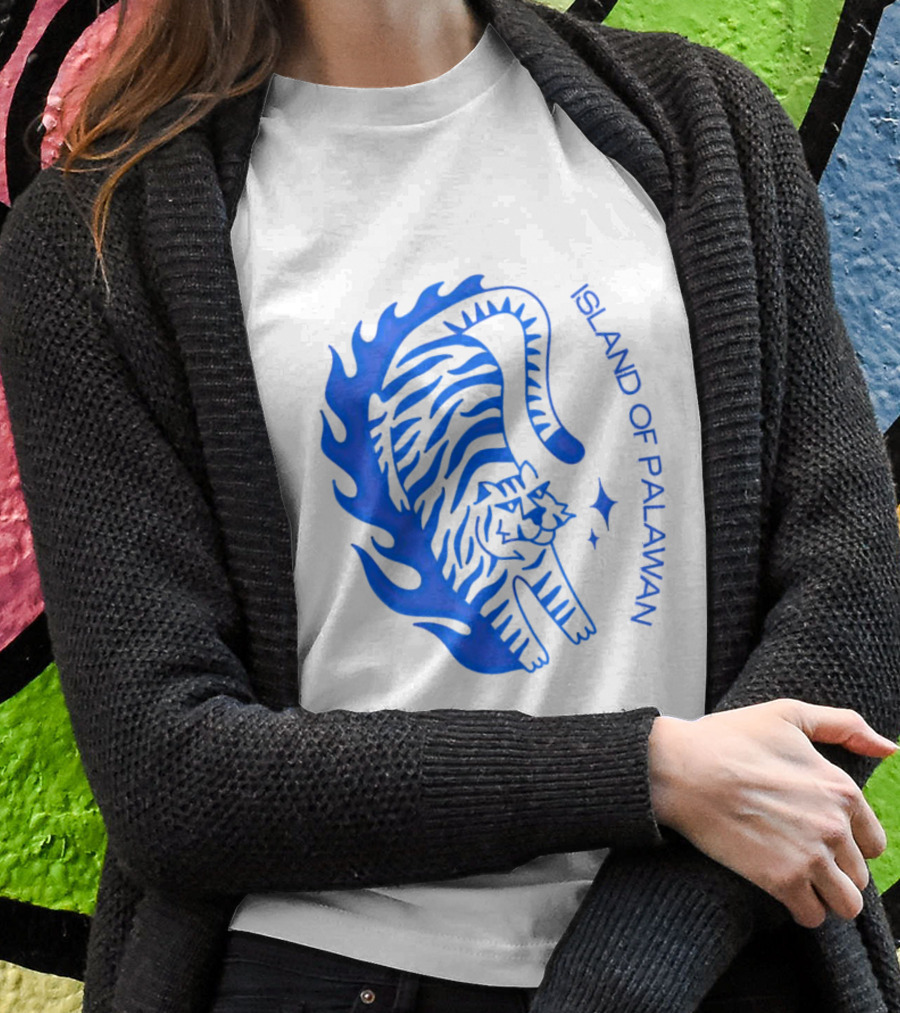 Island Of Palawan Blue Tiger Flame Shirt