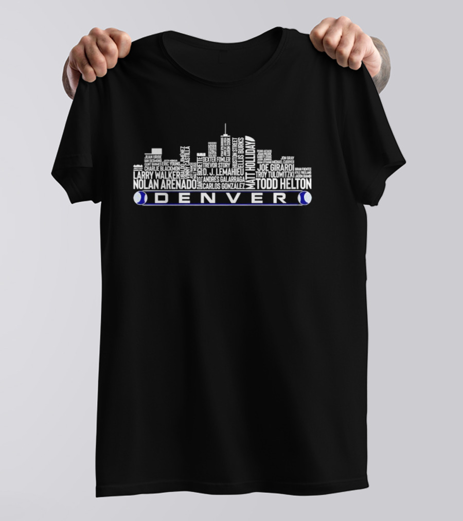 Detroit Skyline Ty Cobb Al Kaline Hank Greenberg Player Names Shirt