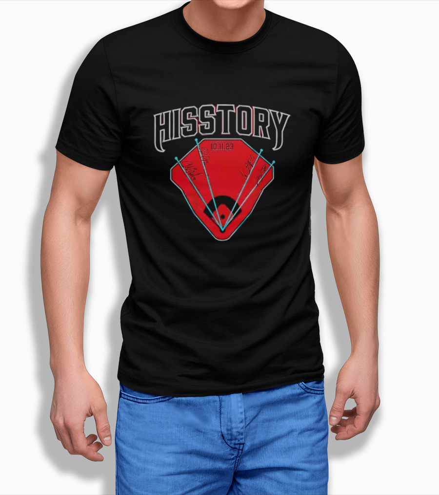 Arizona Diamondbacks Hisstory 101123 Home Plate Red Baseball Shirt