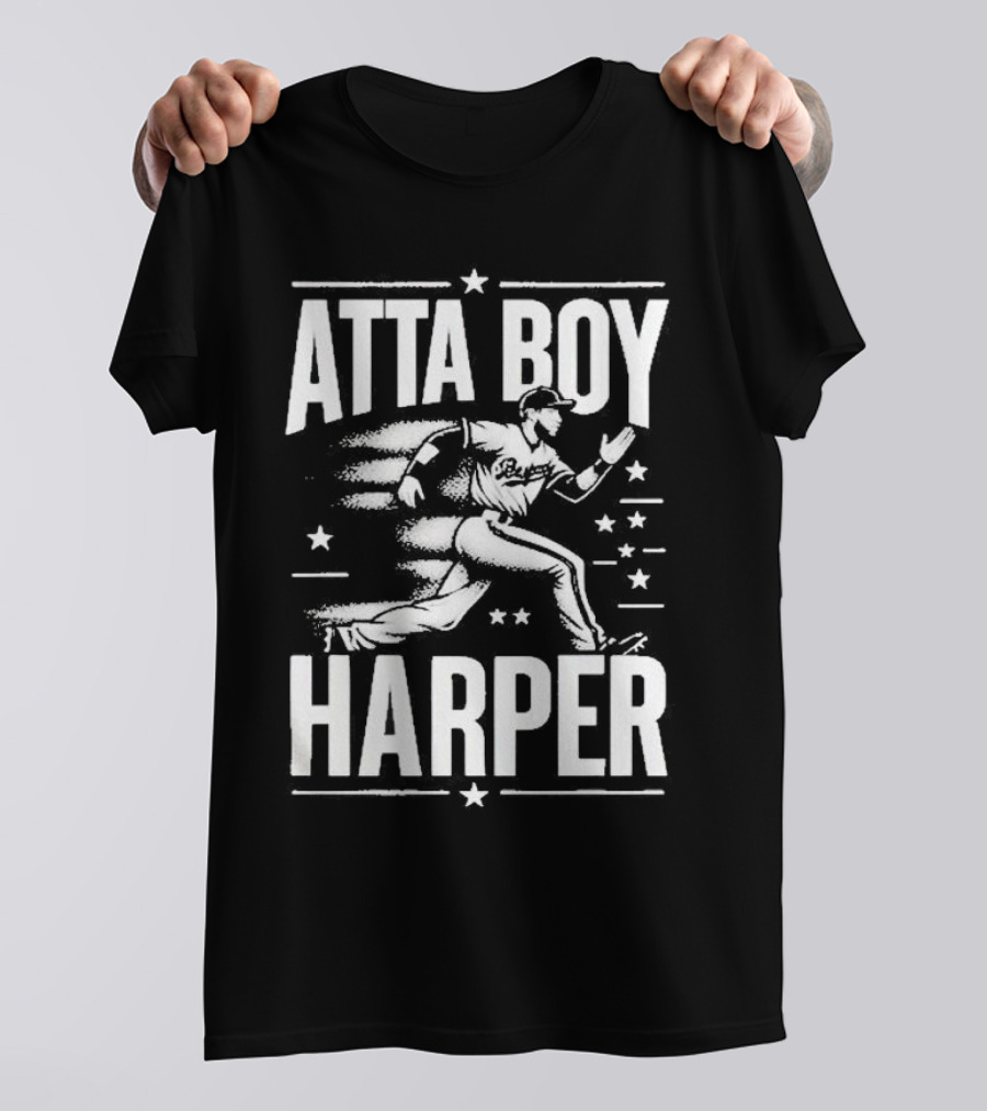 Atta Boy Harper Baseball Caricature Jumping Shirt