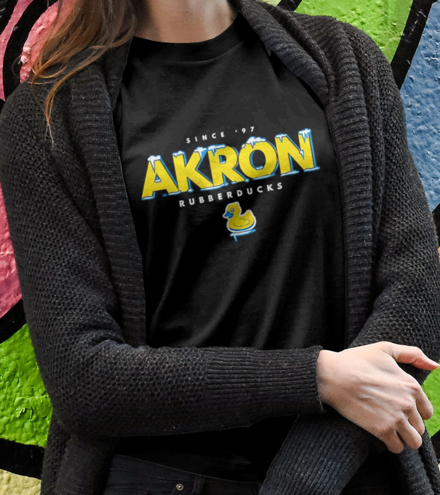 Akron Rubberducks Since 97 Ducky Snowstorm Shirt