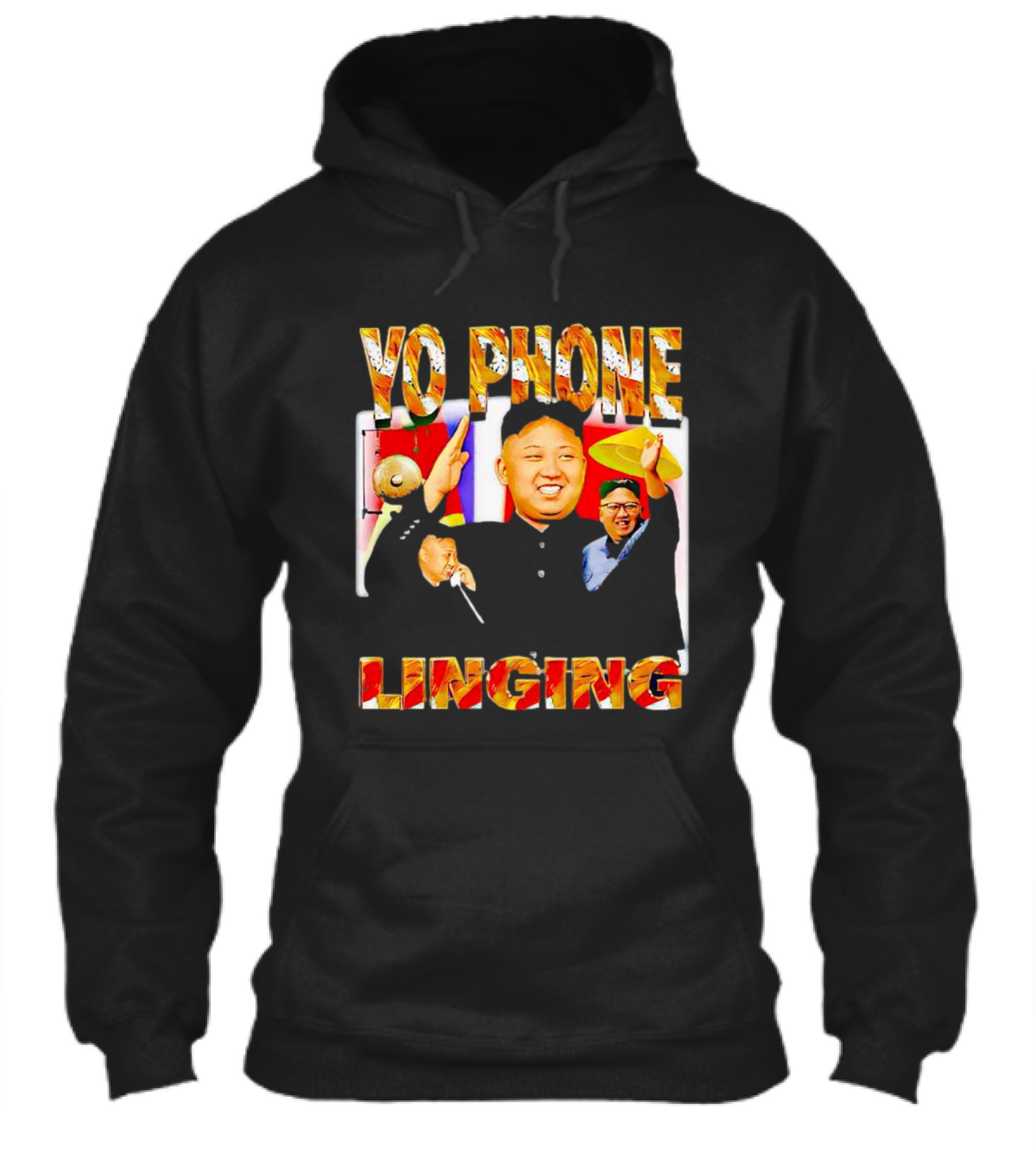 Yo Phone Linging Kim Jongun Gongs And Flags Shirt