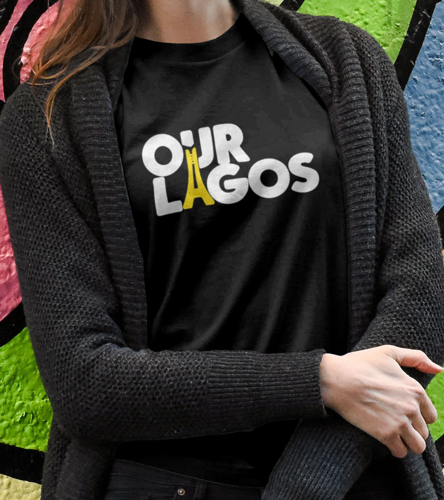 Our Lagos Yellow Bridge Lettering Shirt