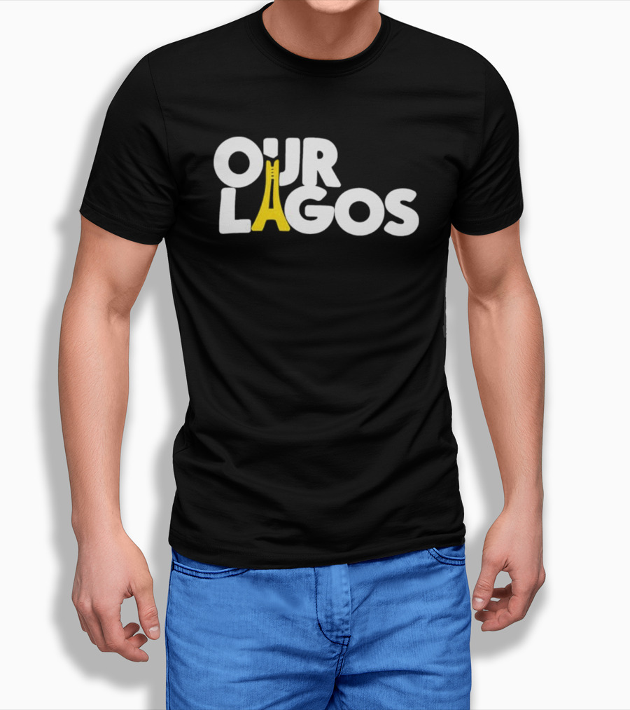 Our Lagos Yellow Bridge Lettering Shirt