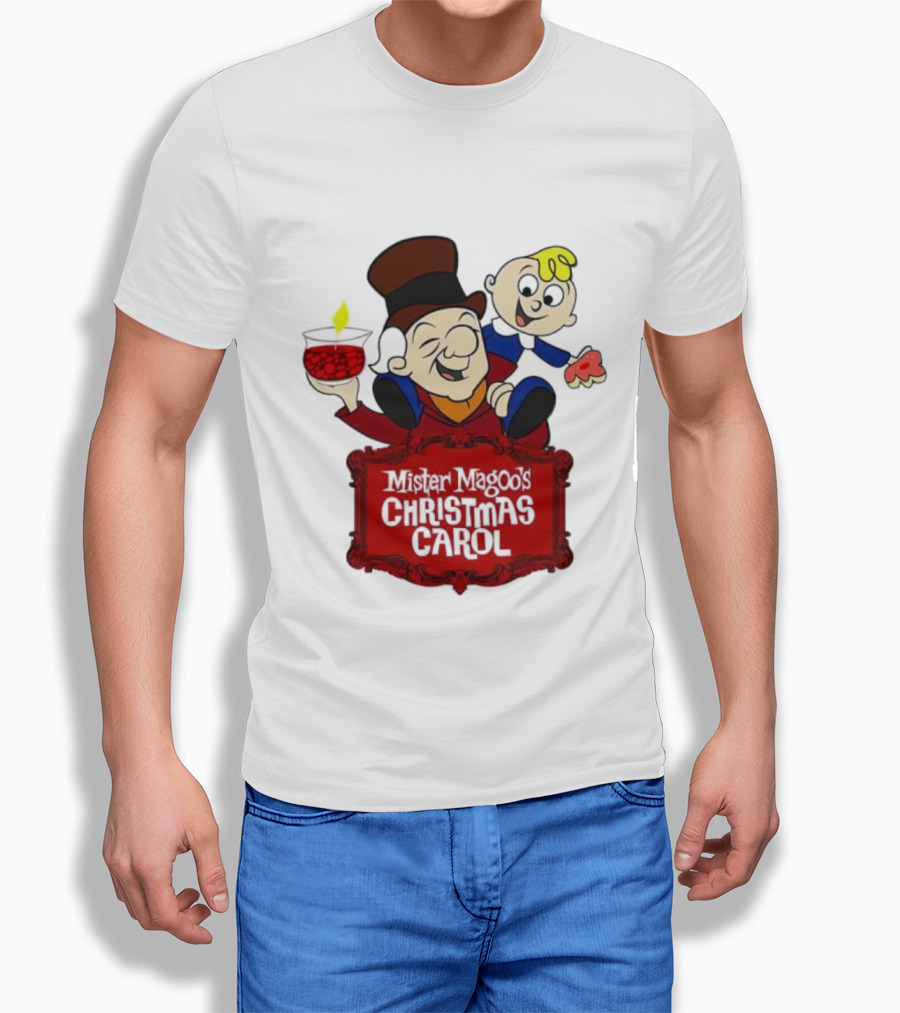 Mister Magoos Christmas Carol Cartoon Illustration With Festive Characters Shirt