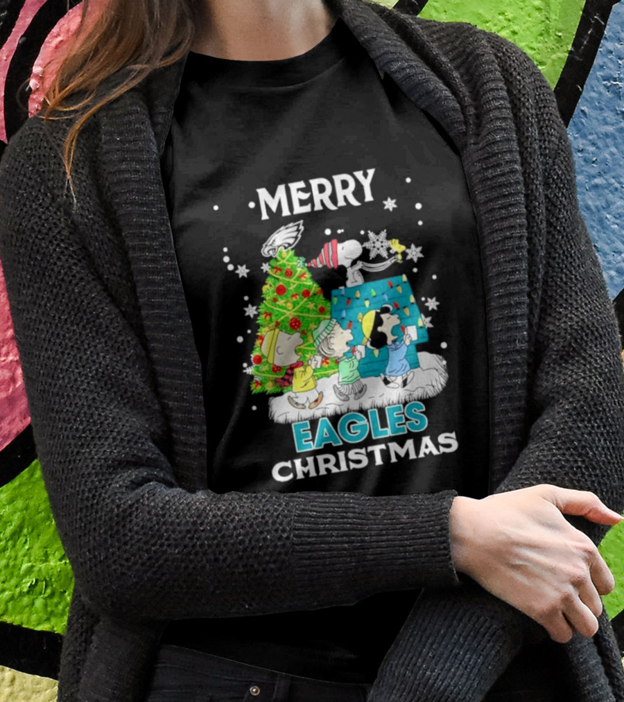 Merry Peanuts Eagles Christmas Holiday Shirt