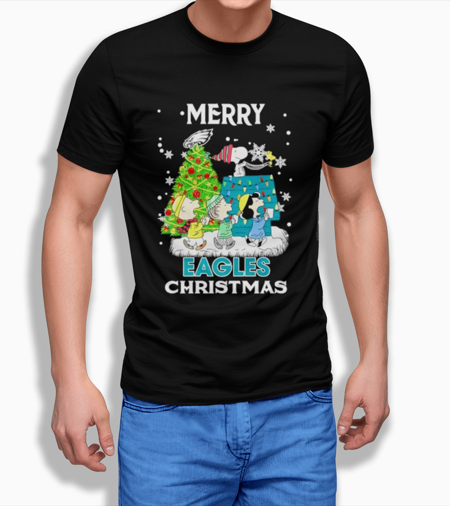 Merry Peanuts Eagles Christmas Holiday Shirt