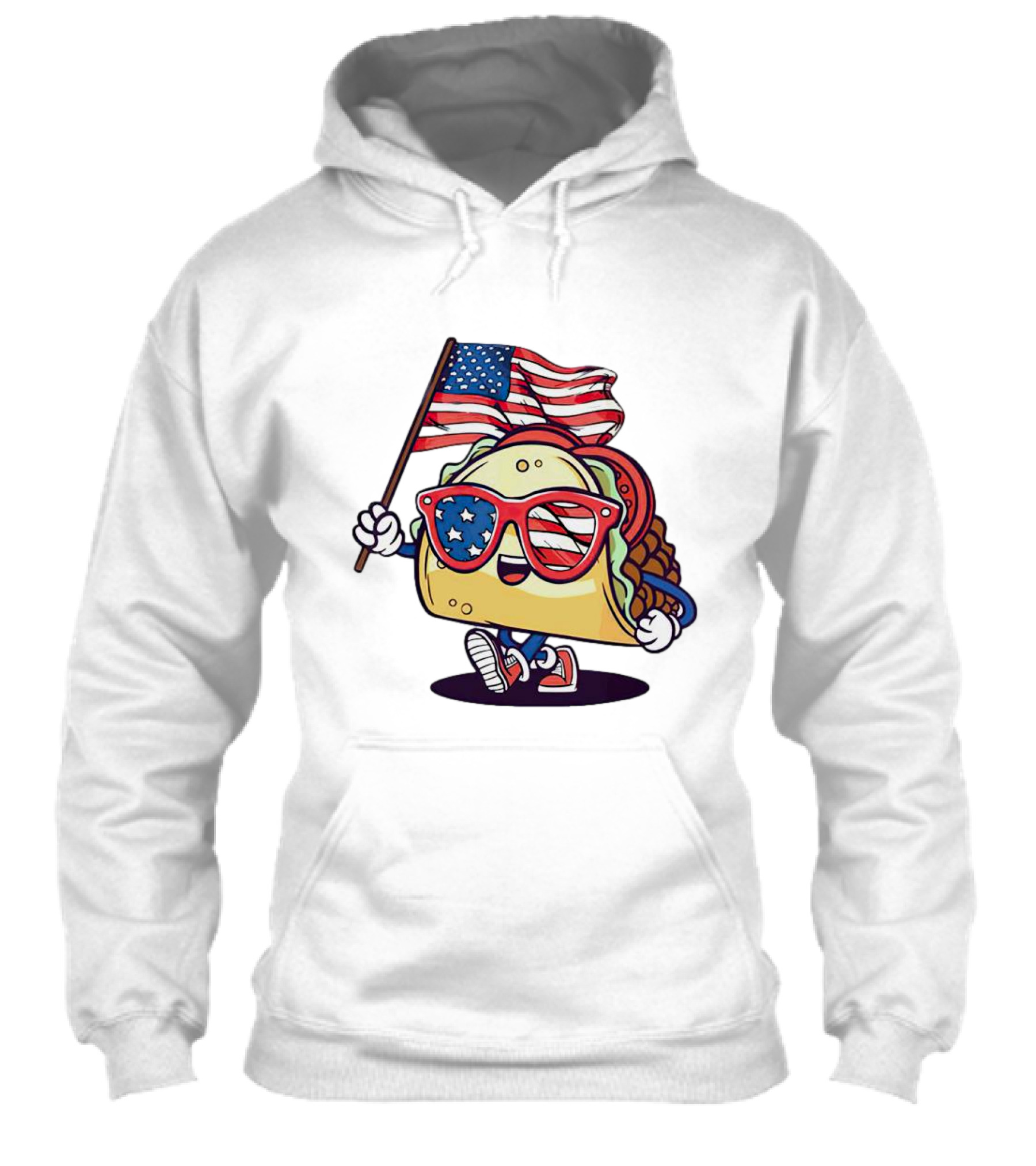 Taco American Flag 4Th Of July Celebration With Sunglasses And Sneakers Shirt