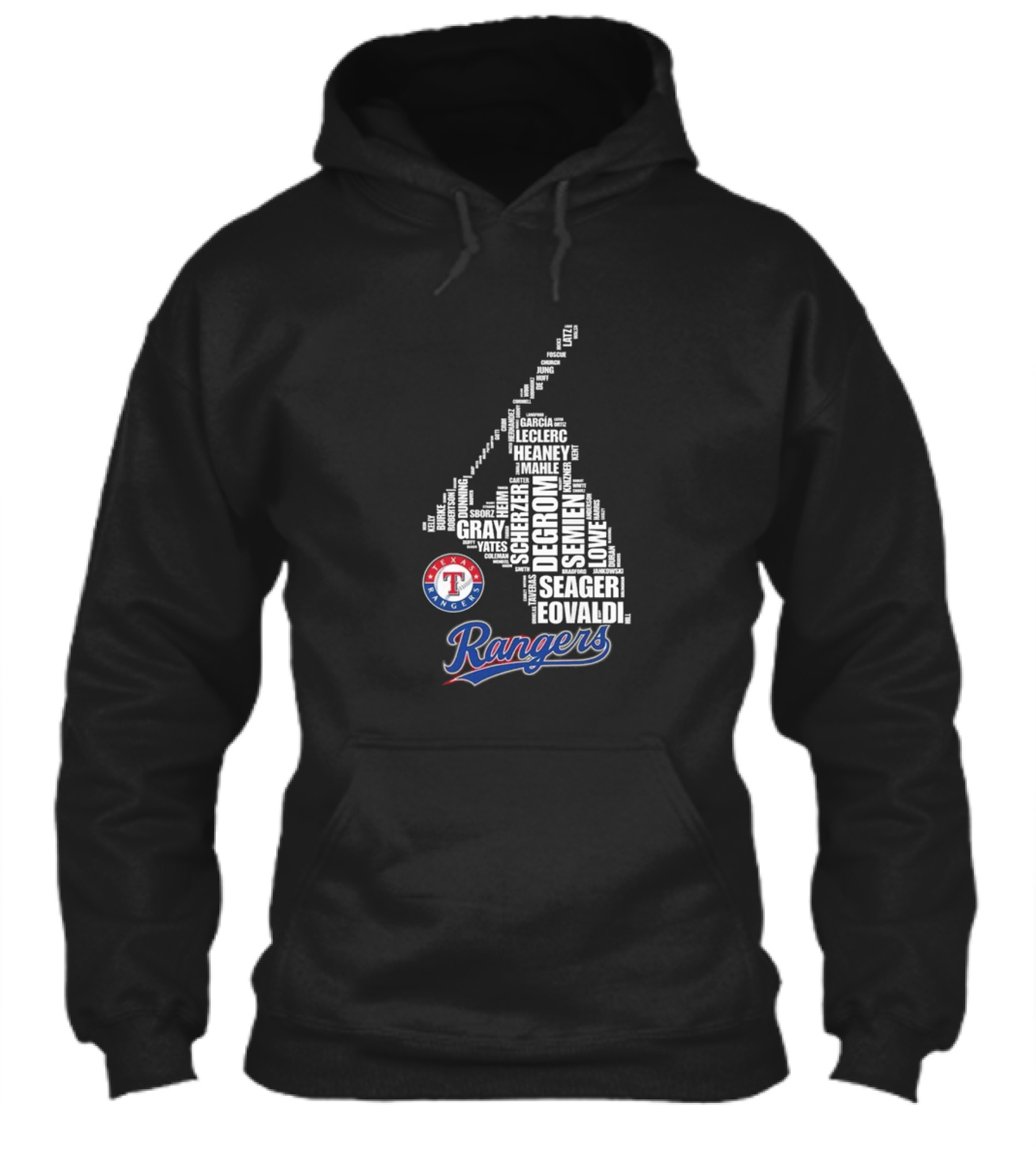 Texas Rangers Scherzer Degrom Seager 2024 Baseball Fan Team Names Shirt