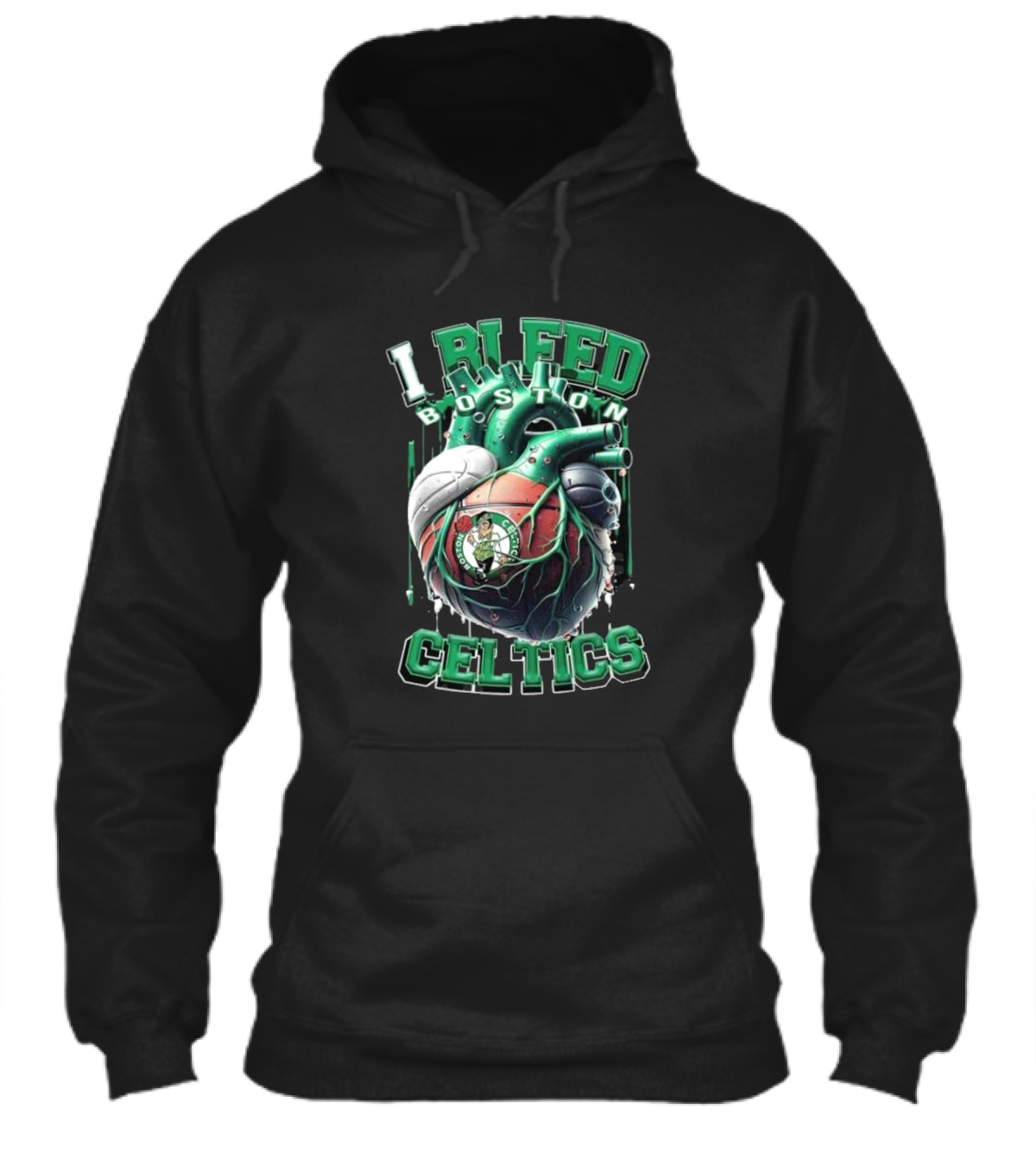 I Bleed Boston Celtics Basketball Heart Fan Forever Celtics Shirt