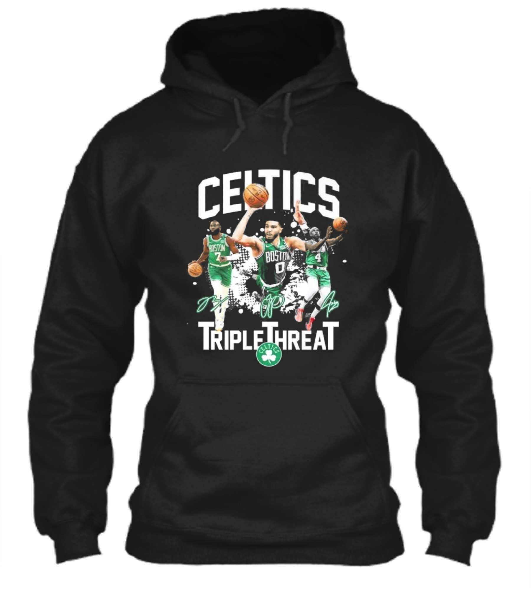 Celtics Boston Jrue Holiday Jayson Tatum Jaylen Brown Triple Threat Signatures Shirt