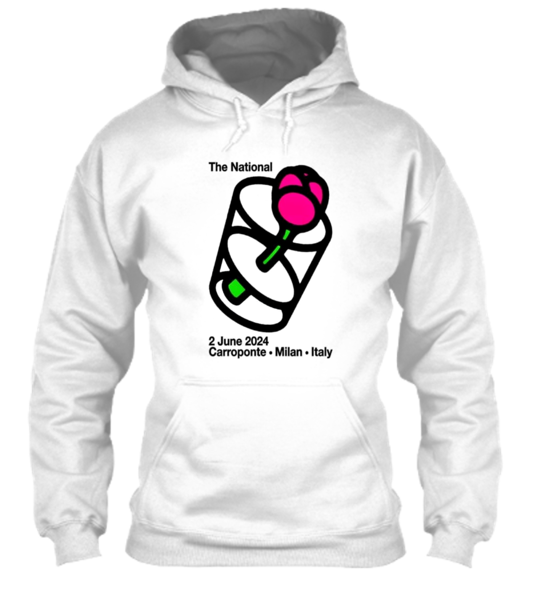 The National 2 June 2024 Carroponte Milan Italy Concert Event Poster With Rose Shirt