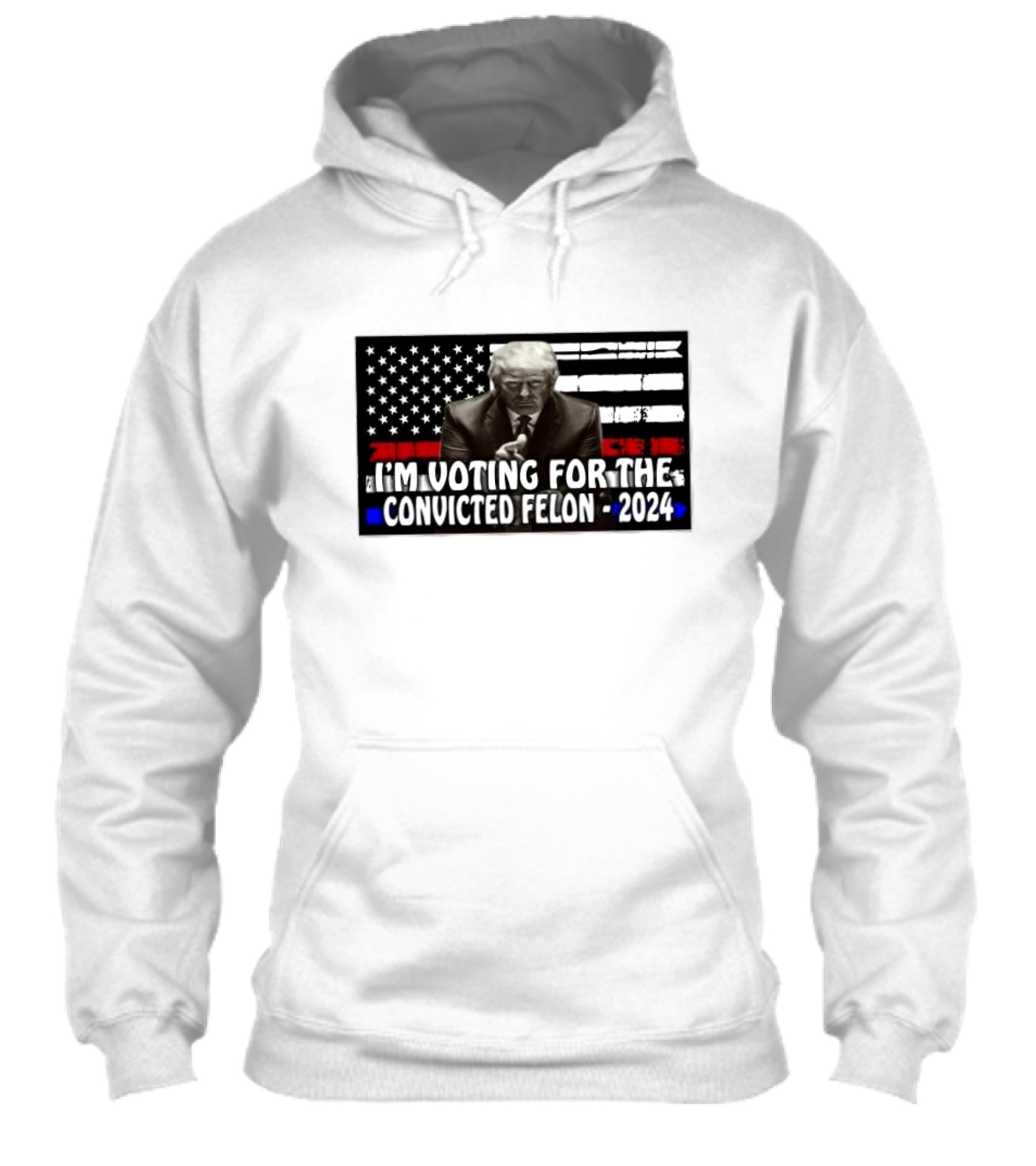 Im Voting For The Convicted Felon 2024 Usa Flag Shirt