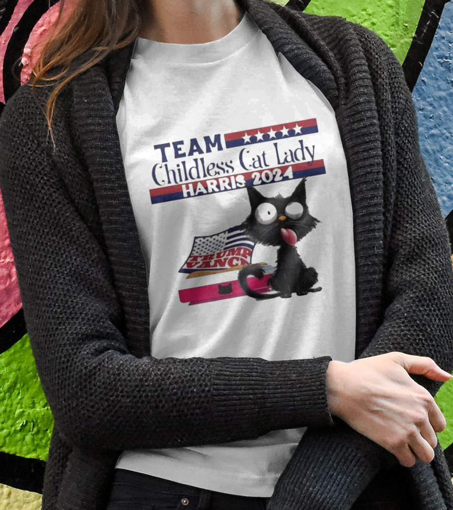 Team Childless Cat Lady Harris Trump Shirt