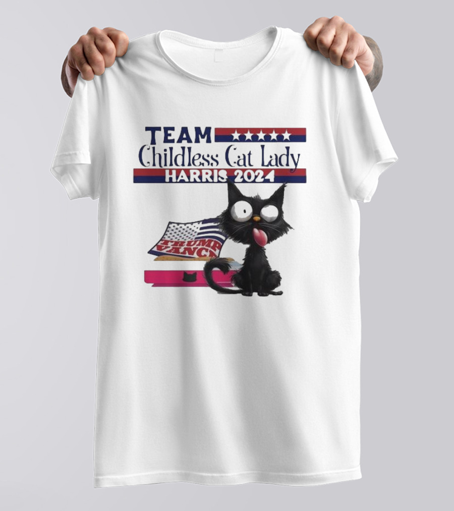 Purroud Childless Cat Guy Paw Prints Shirt