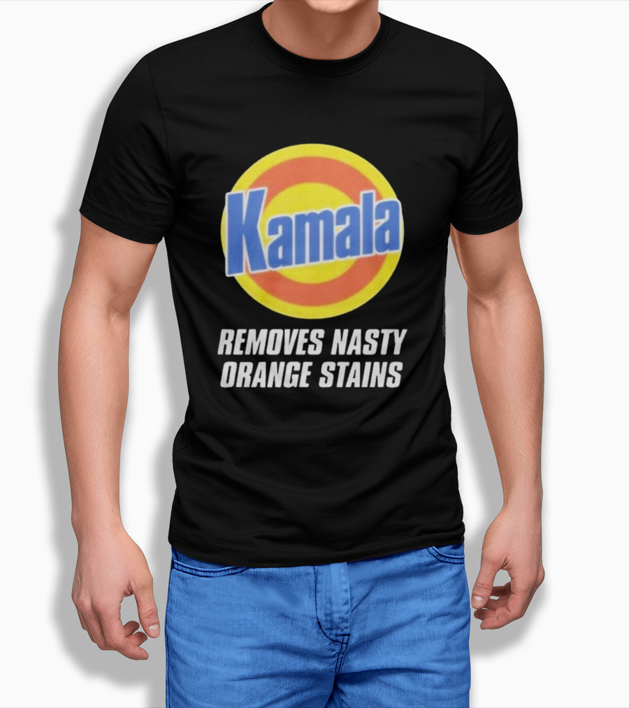 Kamala Removes Nasty Orange Stains Vintage Shirt