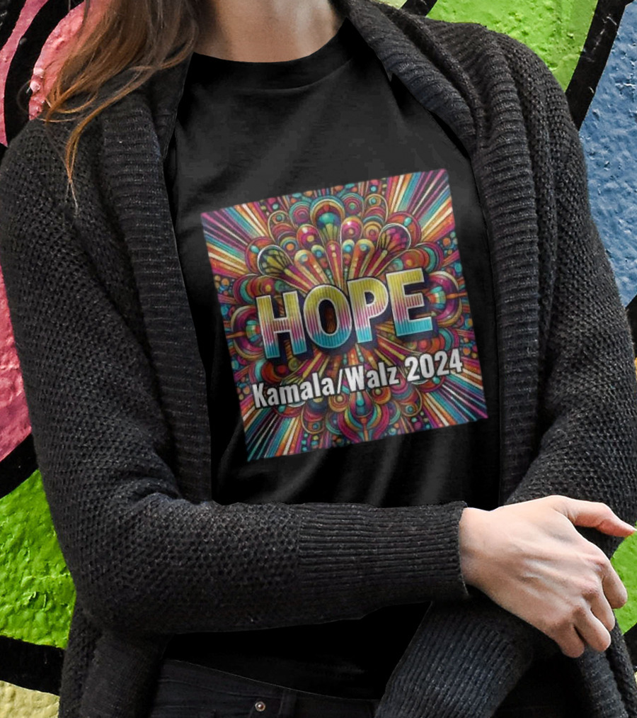 Hope Kamala Walz 2024 Colorful Campaign Vision Shirt