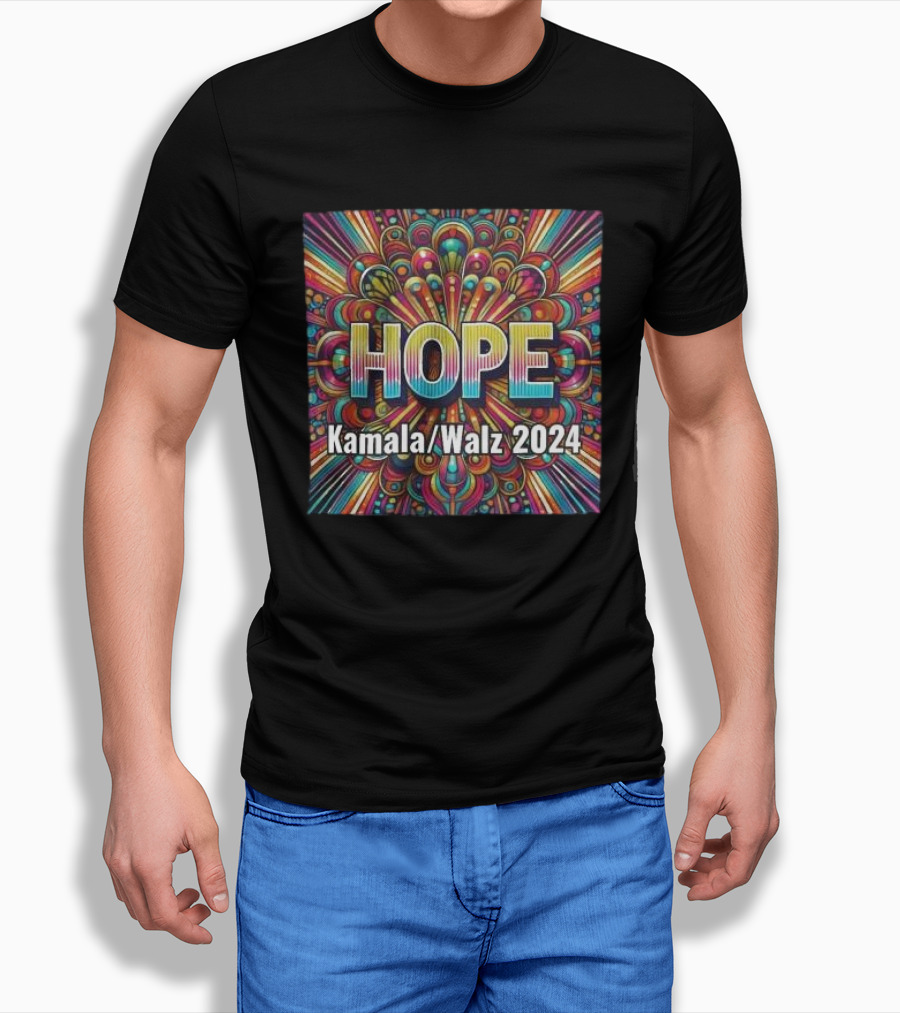 Hope Kamala Walz 2024 Colorful Campaign Vision Shirt