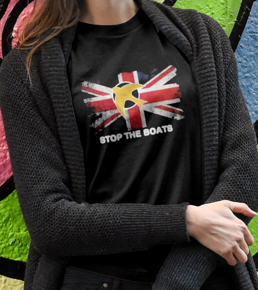 Stop The Boats Ash Smith Union Jack Bird Shirt