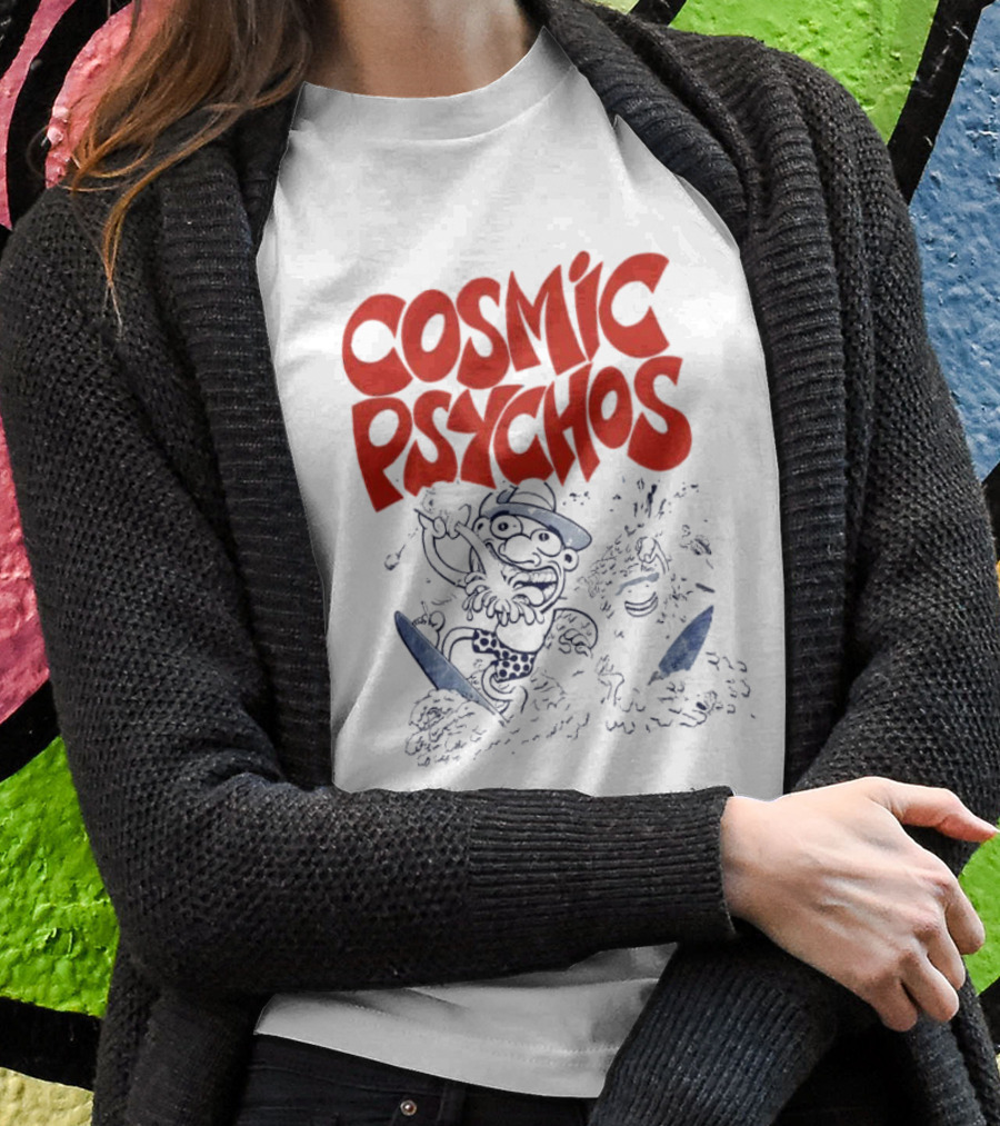 Cosmic Psychos Cartoon Character Black And Red Shirt
