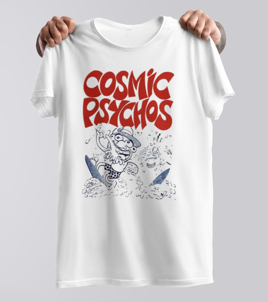 Cosmic Psychos Band Vintage Style Graphic Monsters Music Shirt