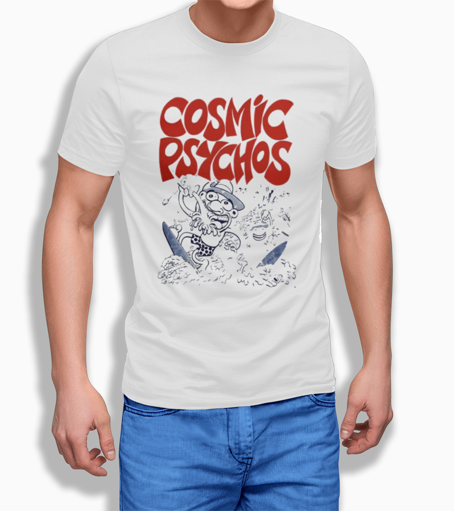 Cosmic Psychos Cartoon Character Black And Red Shirt