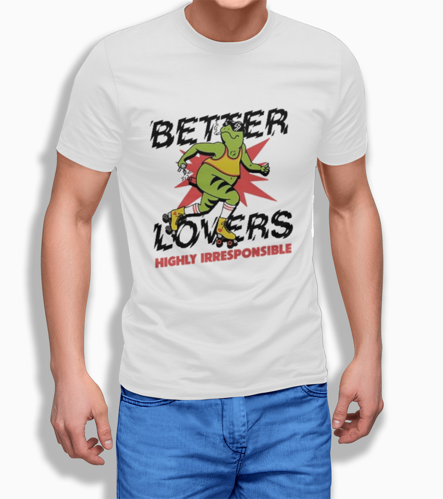 Better Lovers Highly Irresponsible Roller Skating Frog Shirt