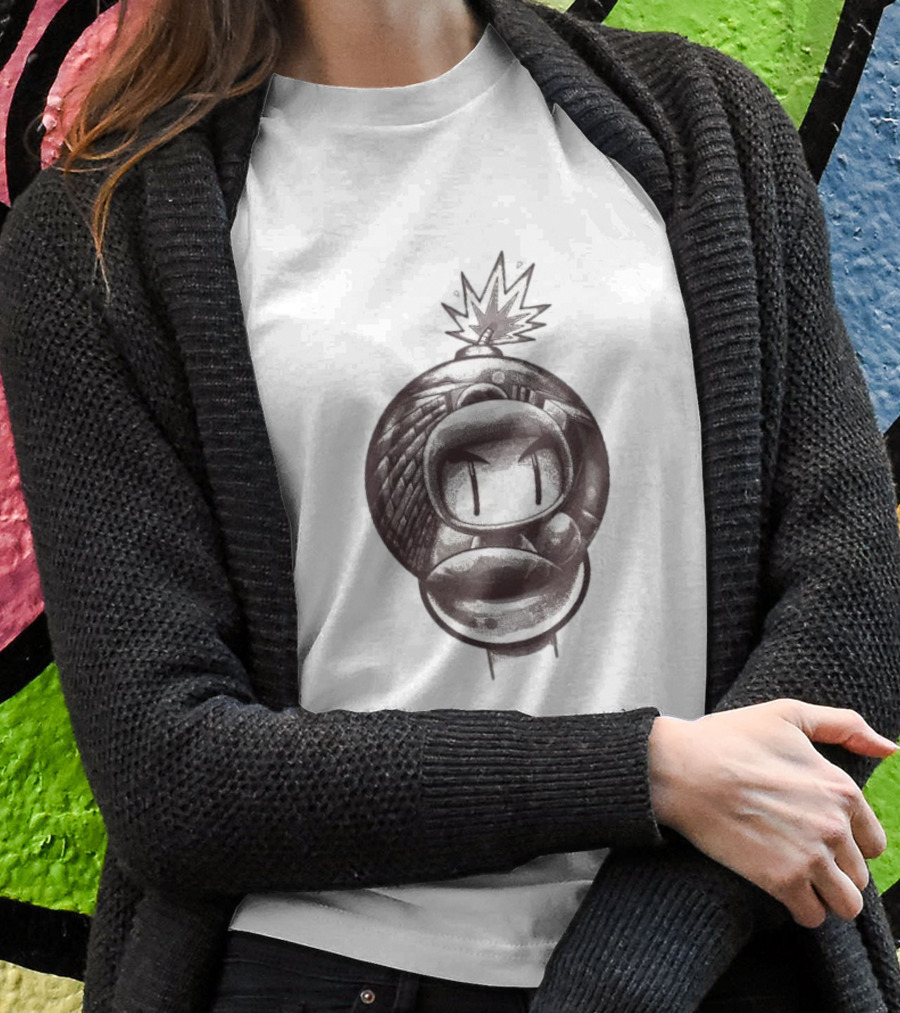 Bobomb Face With Reflective Bomb Eyes Shirt
