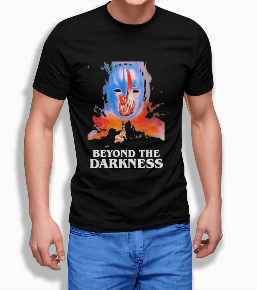 Beyond The Darkness Surreal Mask And Crimson Shirt