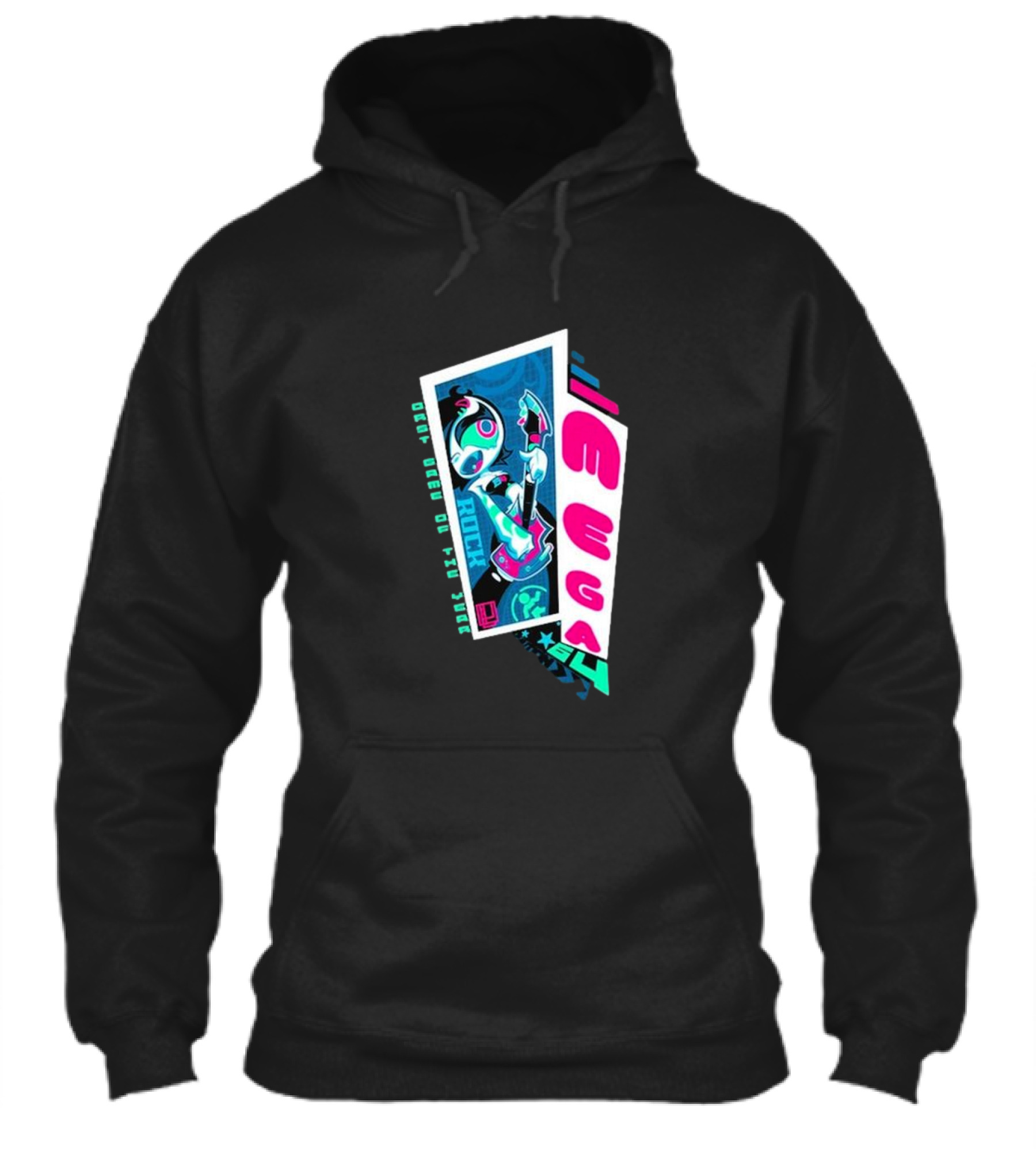 Mega64 Shred Neon Rocker Guitar Stars Shirt