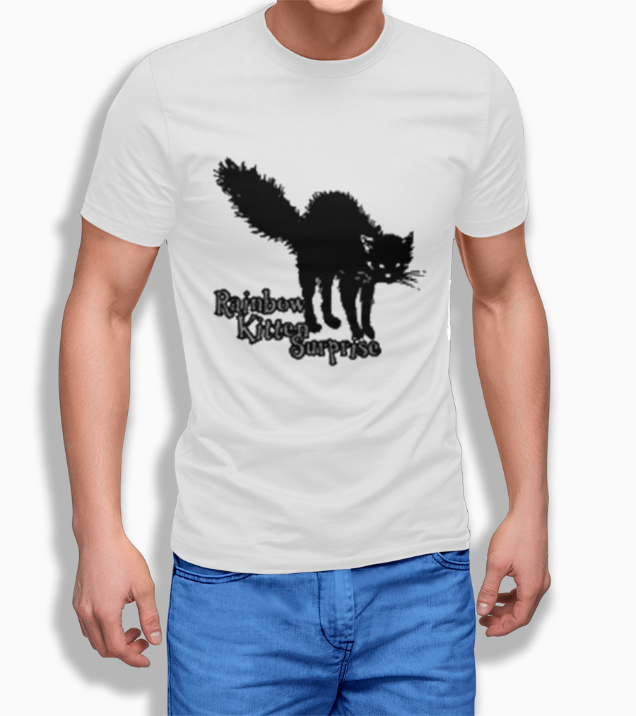 Rainbow Kitten Surprise Ghoul Halloween Black Cat Shirt