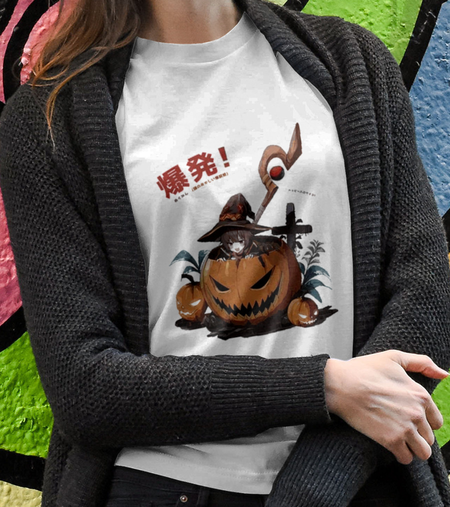 Megumin Halloween 2024 Pumpkin Explosion Aesthetic Shirt