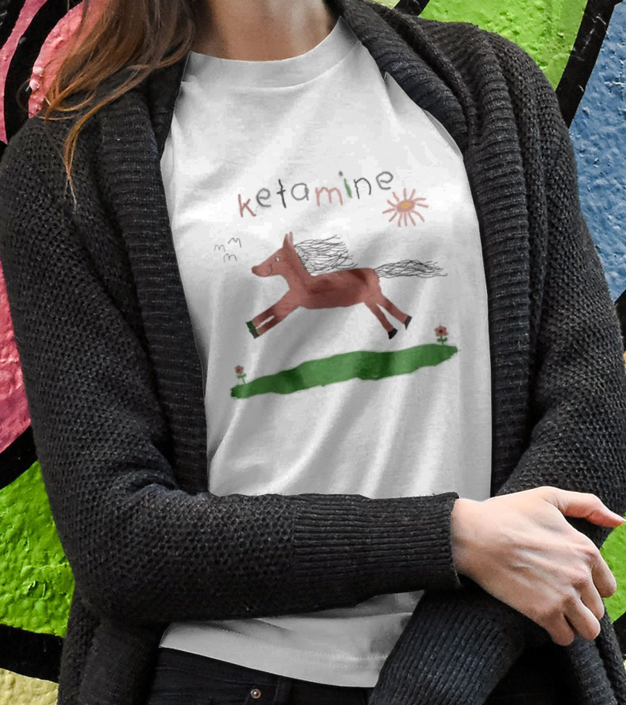 Ketamine Horse Meme With Sun And Grass Shirt