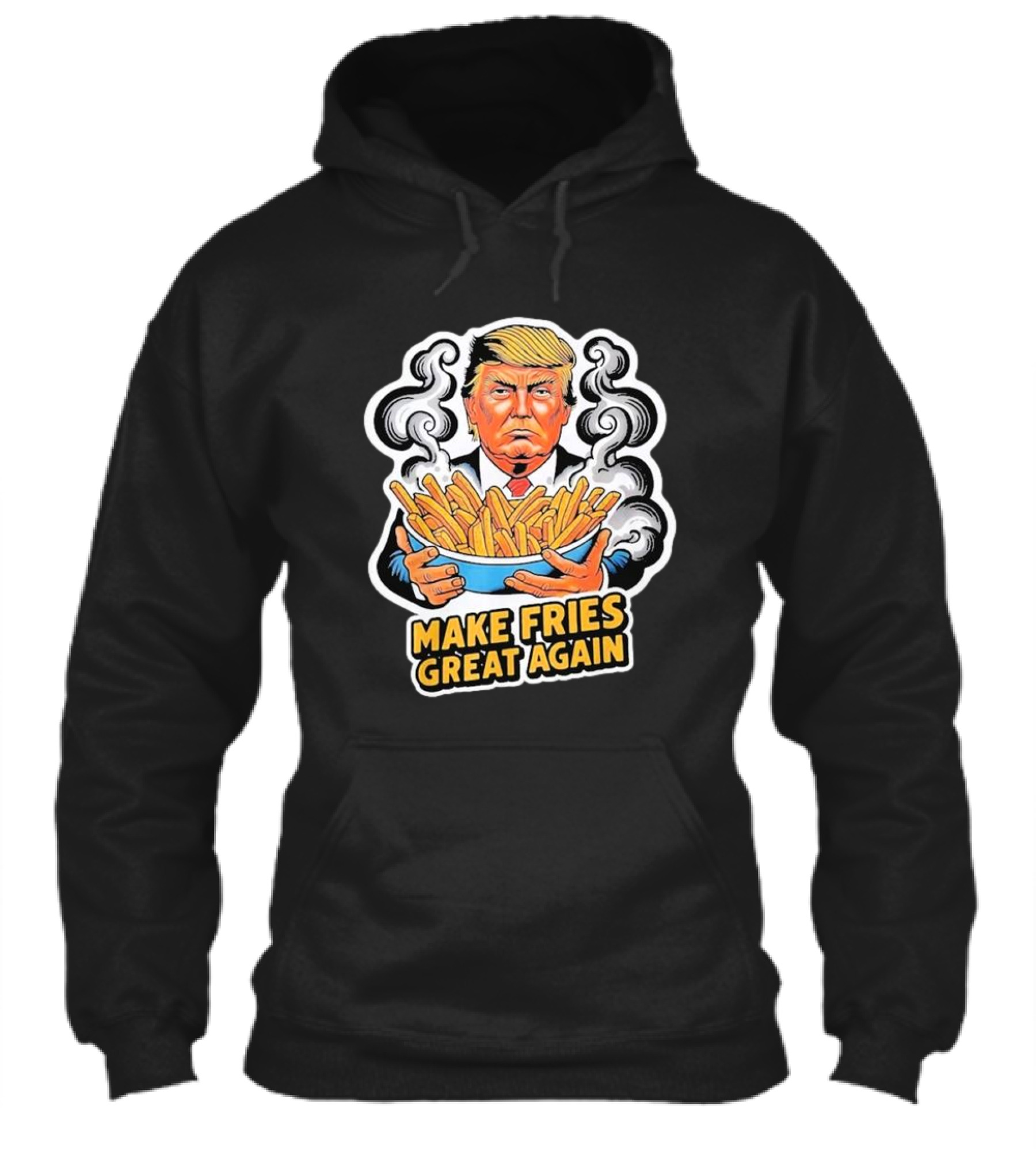 Trump Holding Fries With Make Fries Great Again Text Shirt