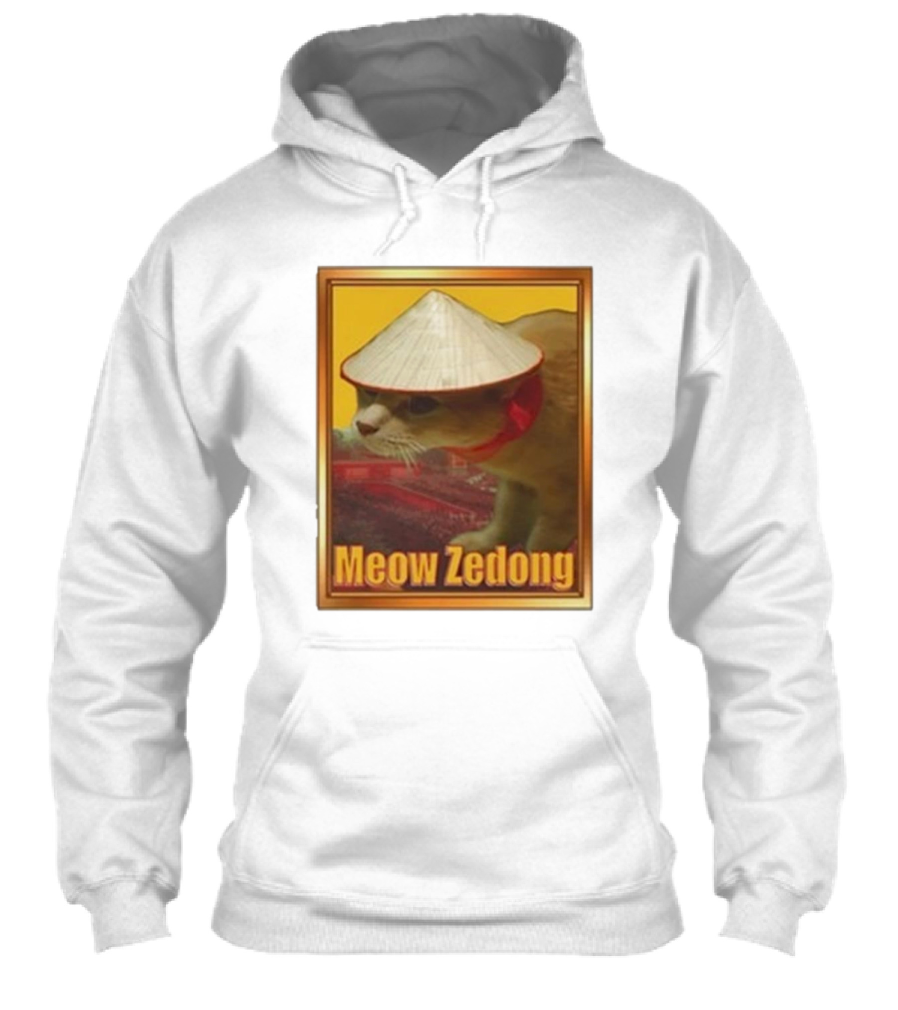 Funny Ahh Tees Meow Zedong Cat With Hat Shirt