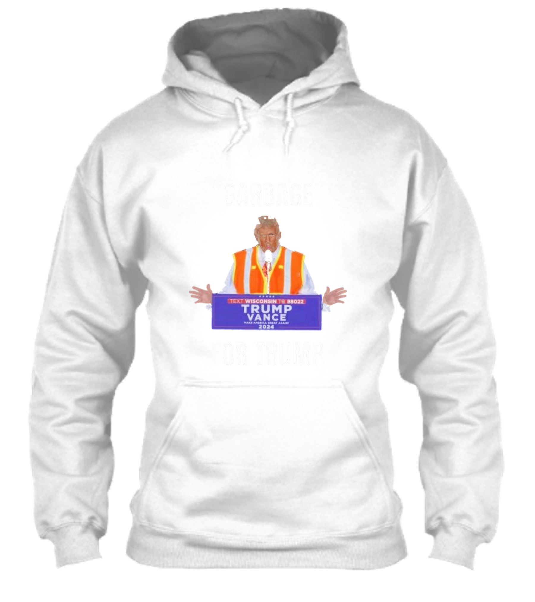 Text Wisconsin To 88022 Trump Vance 2024 Make America Great Again Garbage For Trump Shirt