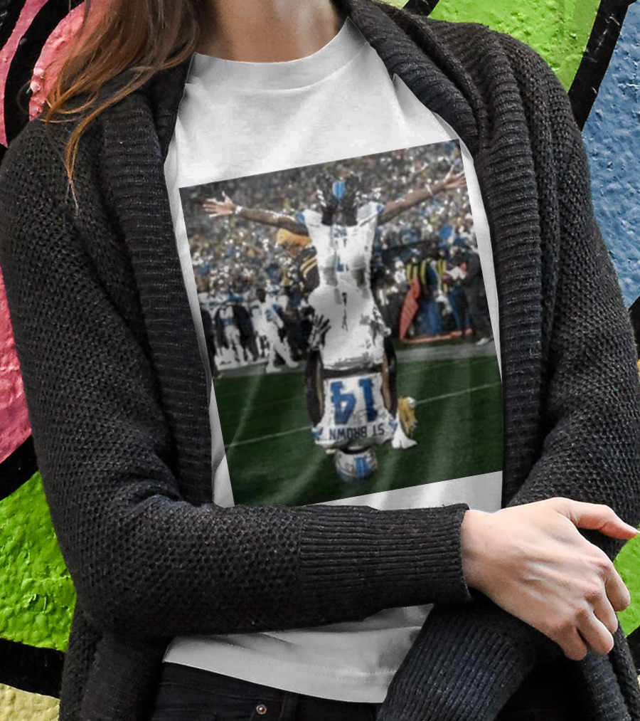 Amon Ra St Brown Ice Cold Touchdown Celebration Football Detroit Lions Shirt