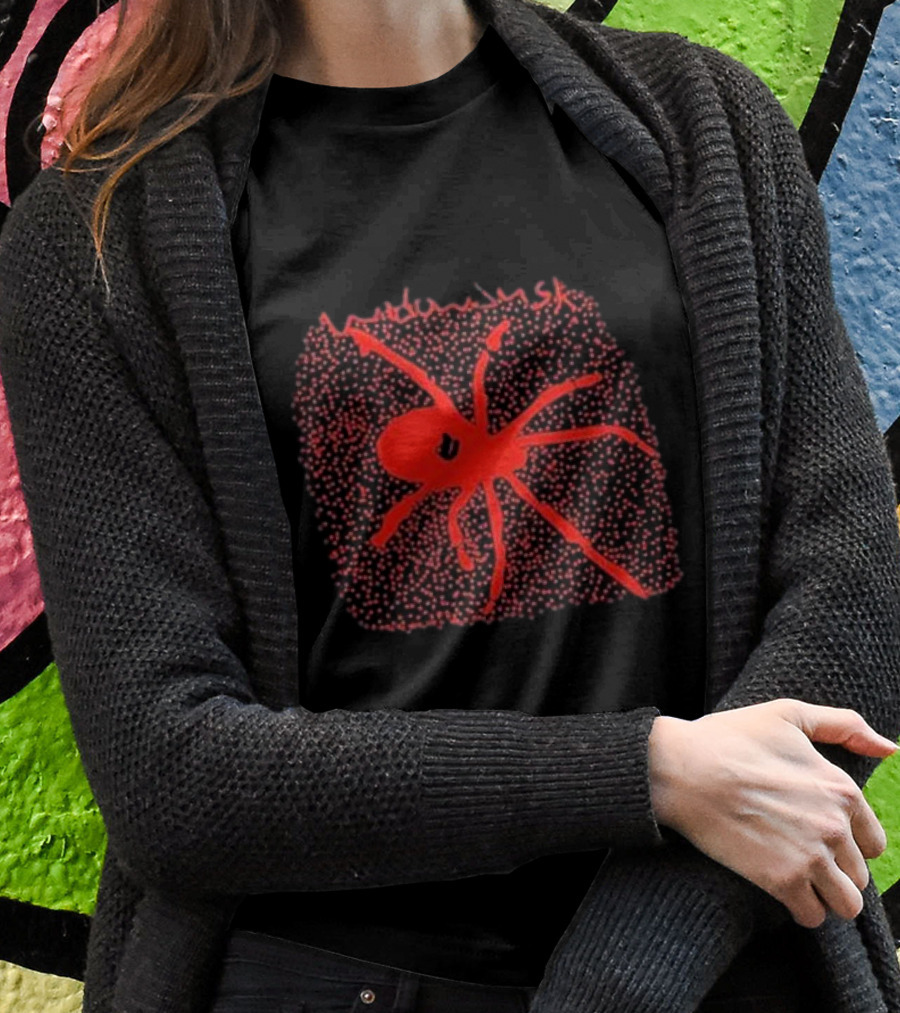 Widowdusk Spider With Red Dotted Background Shirt