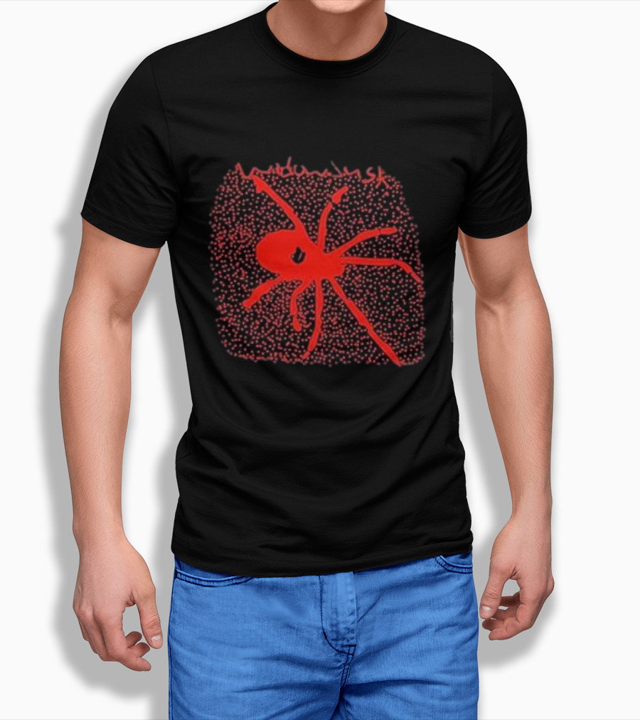 Widowdusk Spider With Red Dotted Background Shirt