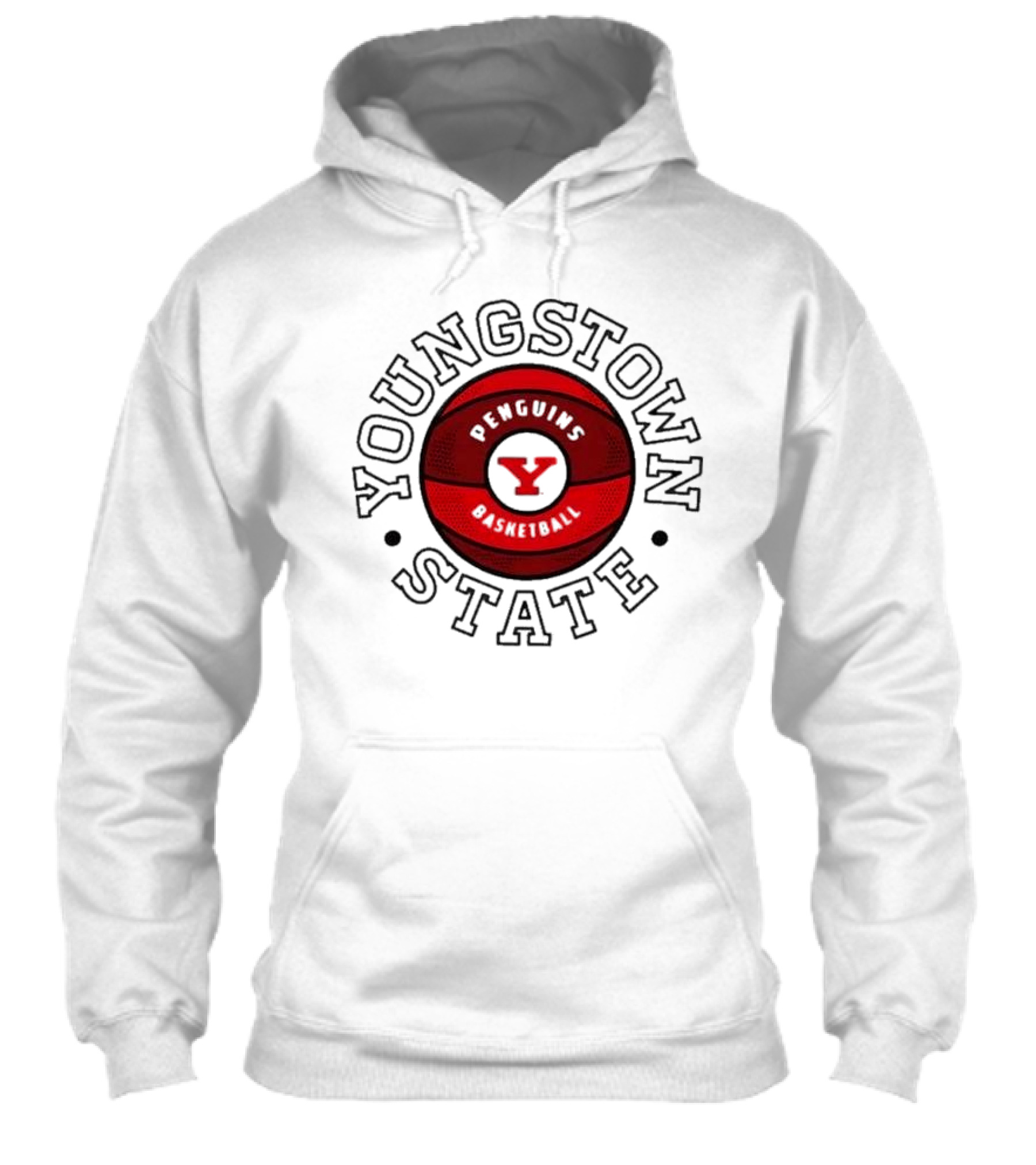 Youngstown State Penguins Basketball Red Ball Emblem Shirt