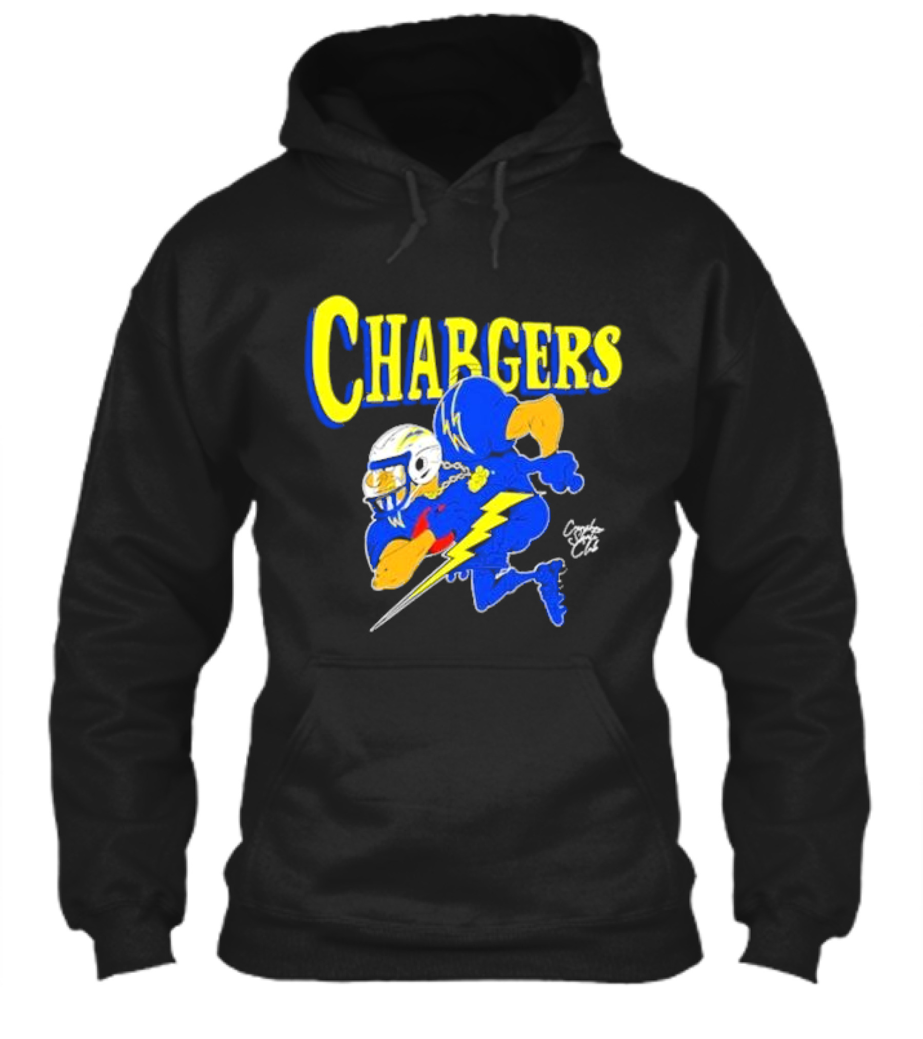 Chargers Crenshaw Skate Club Football Player Lightning Shirt